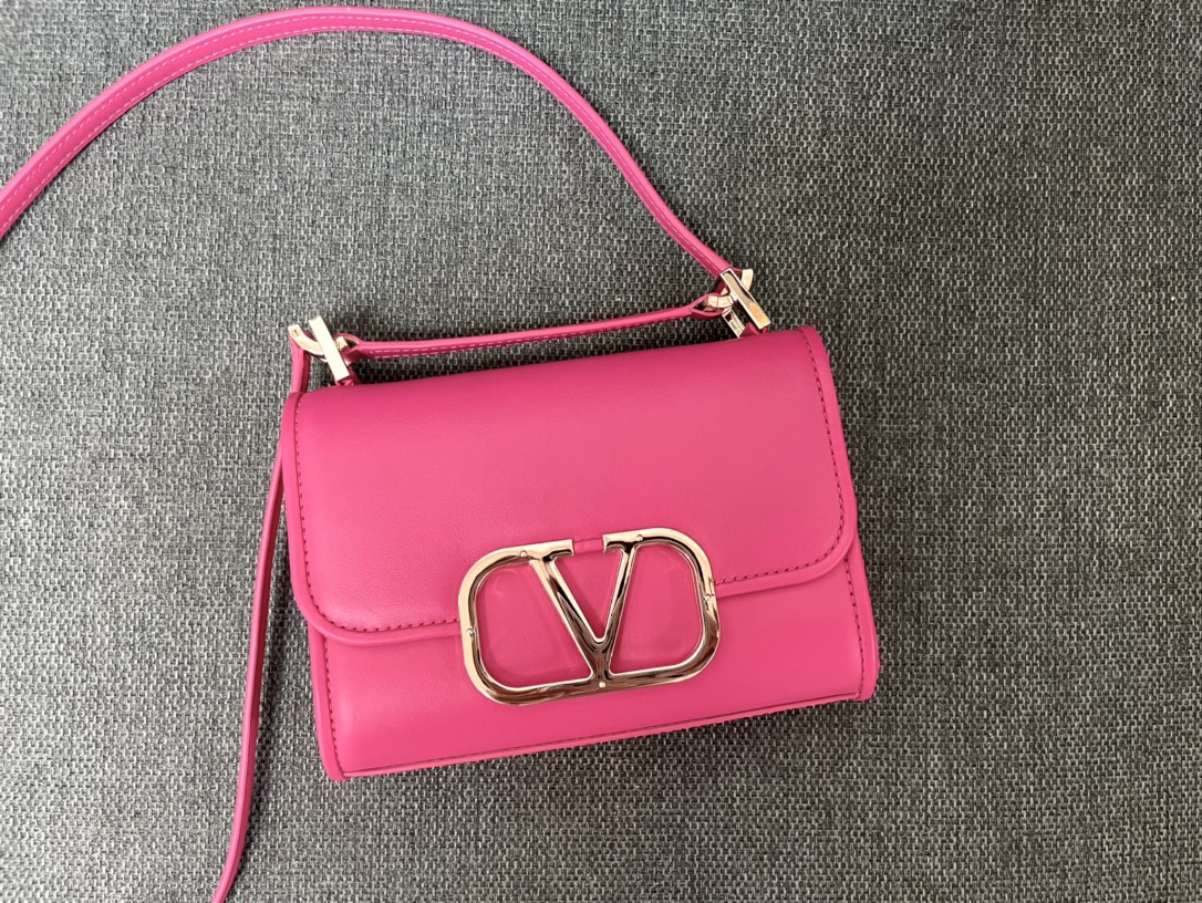 Valentino Rose Quartz Leather Crossbody Bag