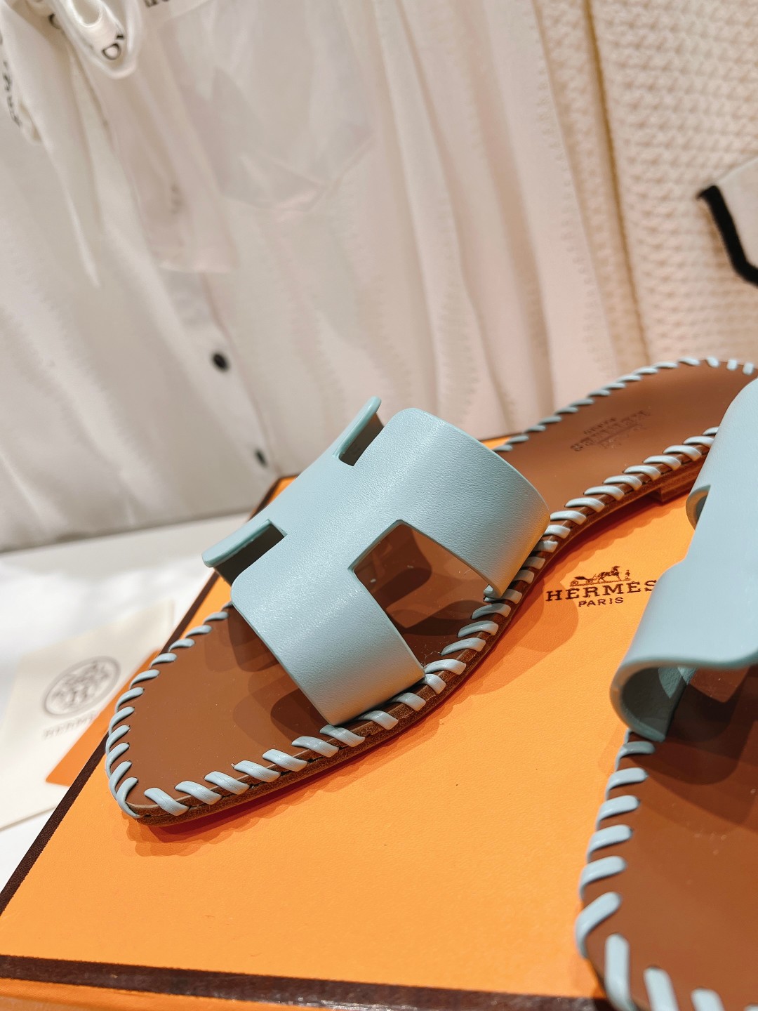 Hermès Classic H Logo Slip-On Sandals
