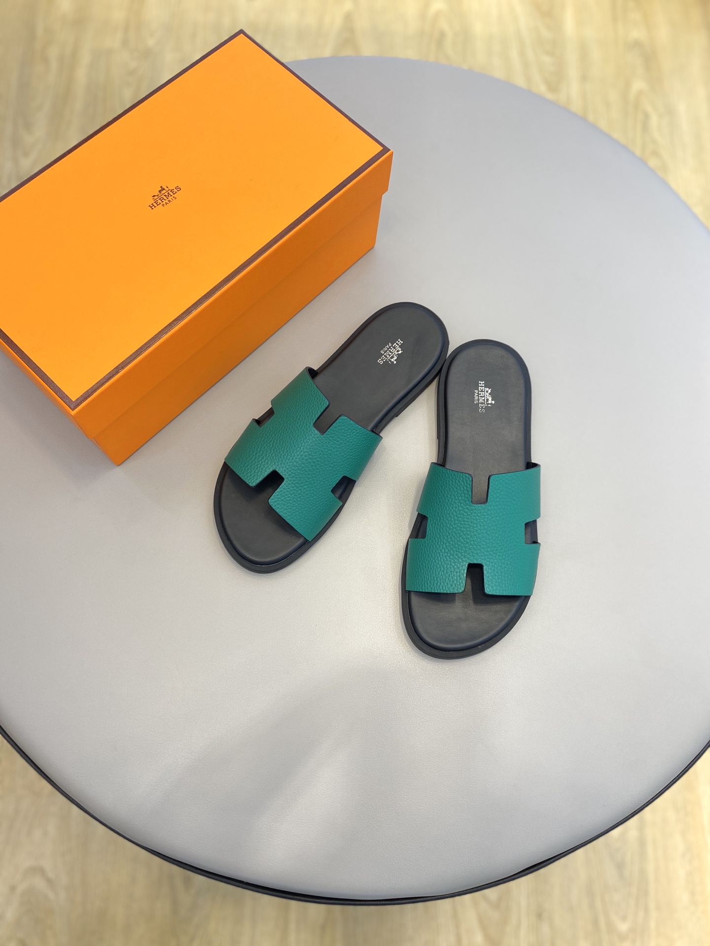 Hermès Classic H Logo Slip-On Sandals