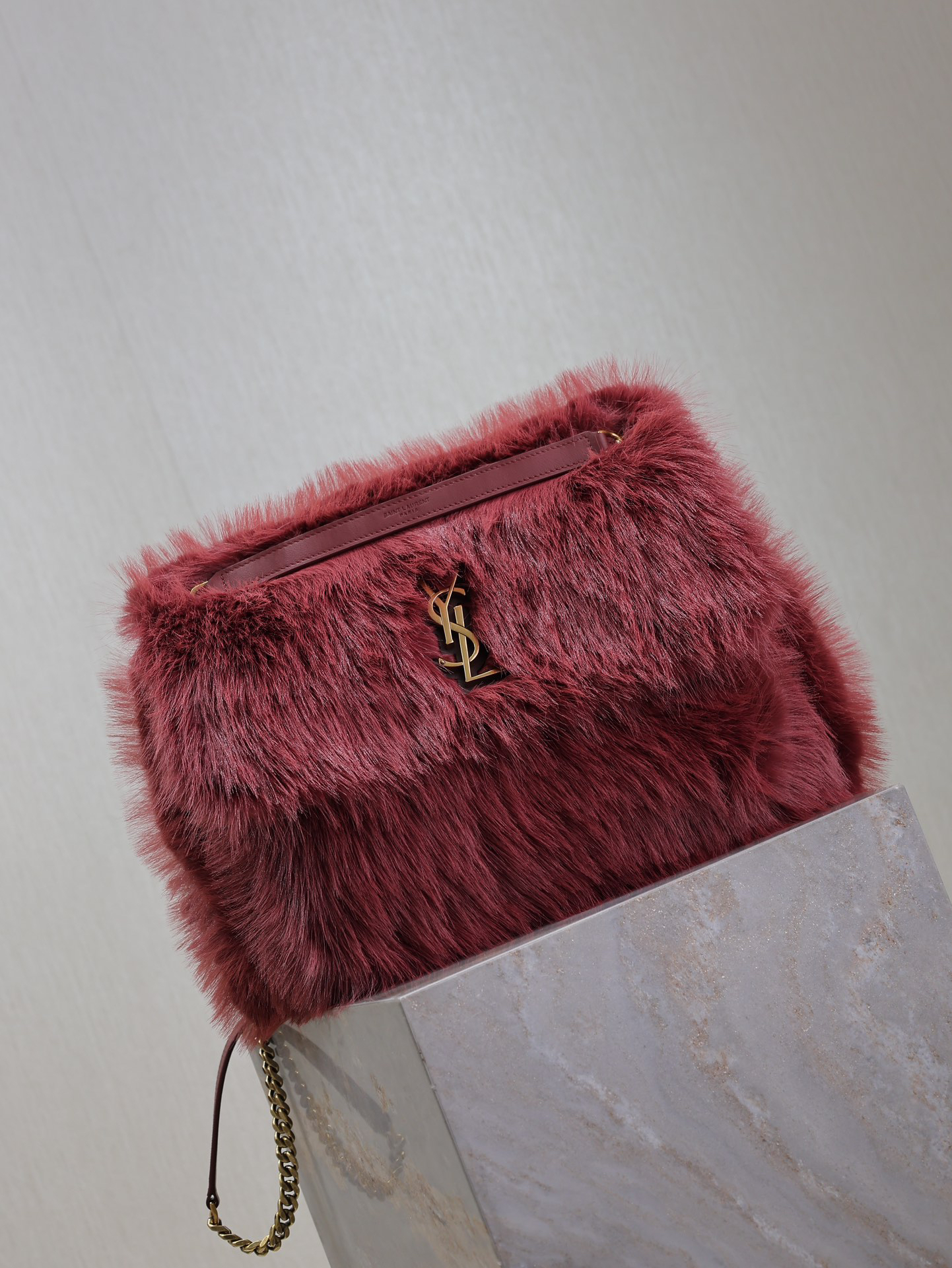Saint Laurent Niki Bag in Rabbit Fur