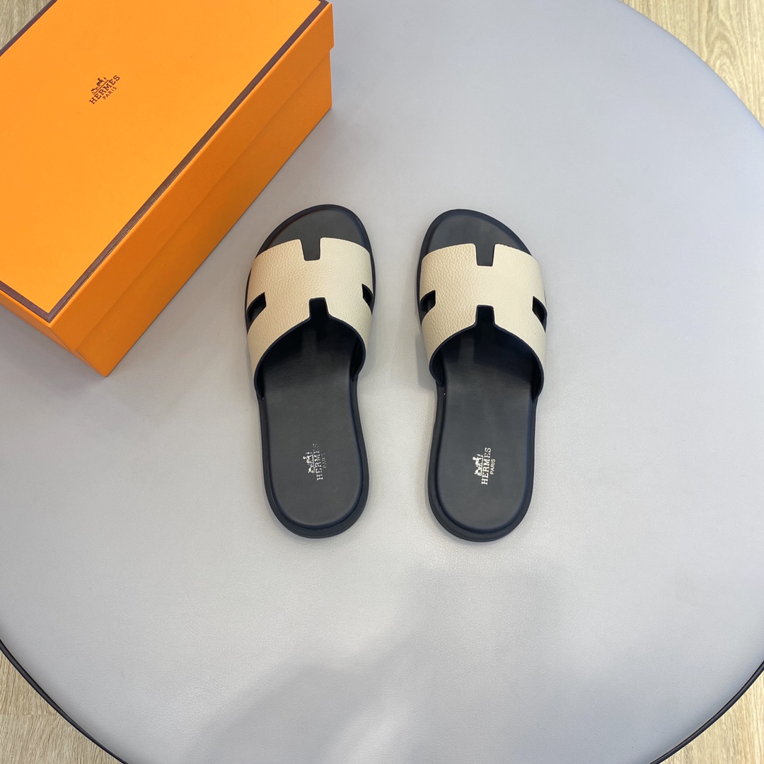 Hermès Classic H Logo Slip-On Sandals