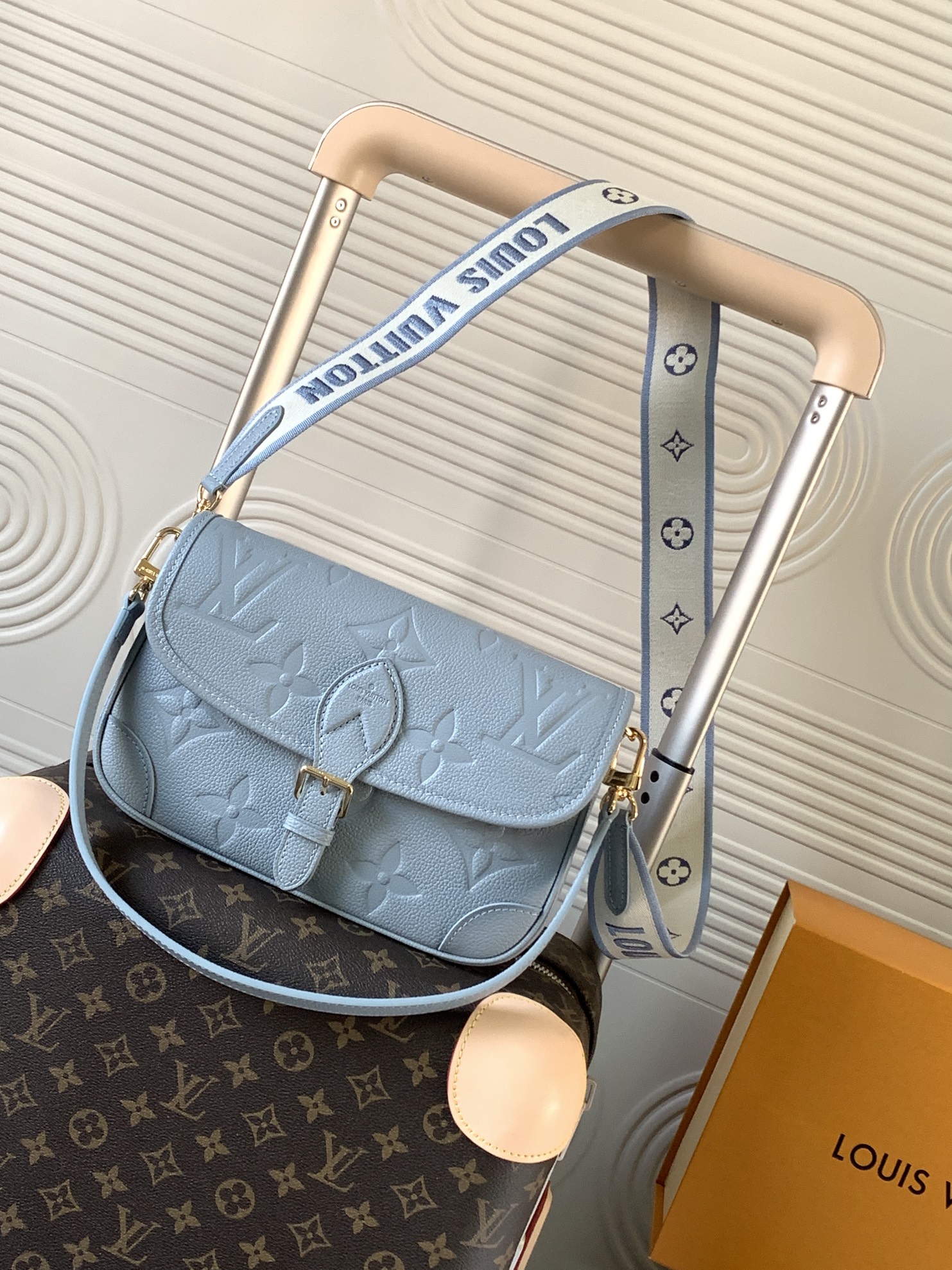 LV Diane Embossed Leather Handbag