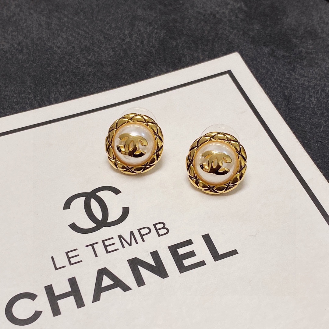 Chanel Pearl Earrings