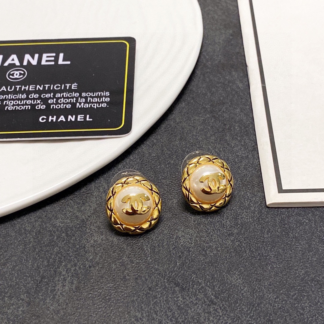 Chanel Pearl Earrings
