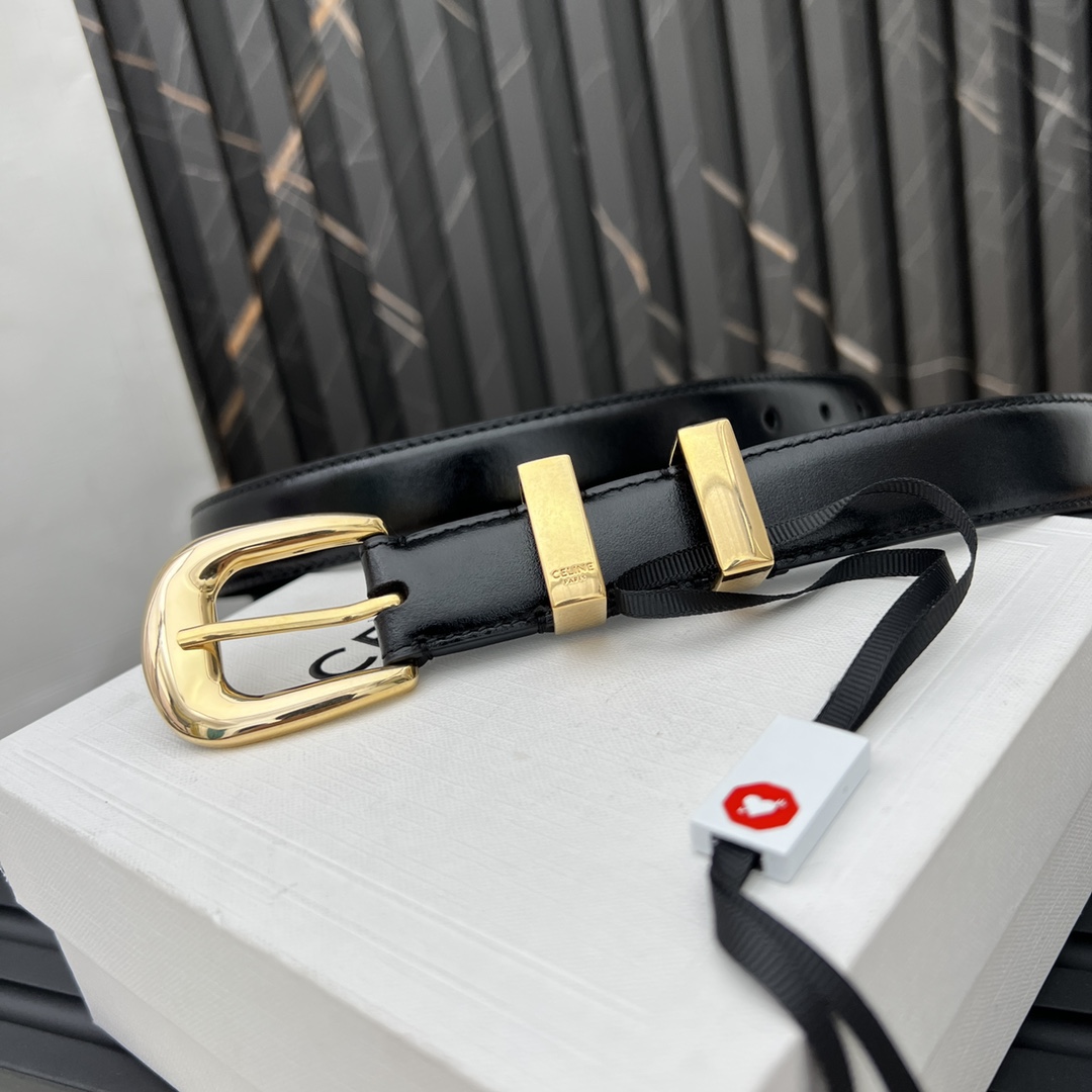 Celine Leather Elegant Thin Belt