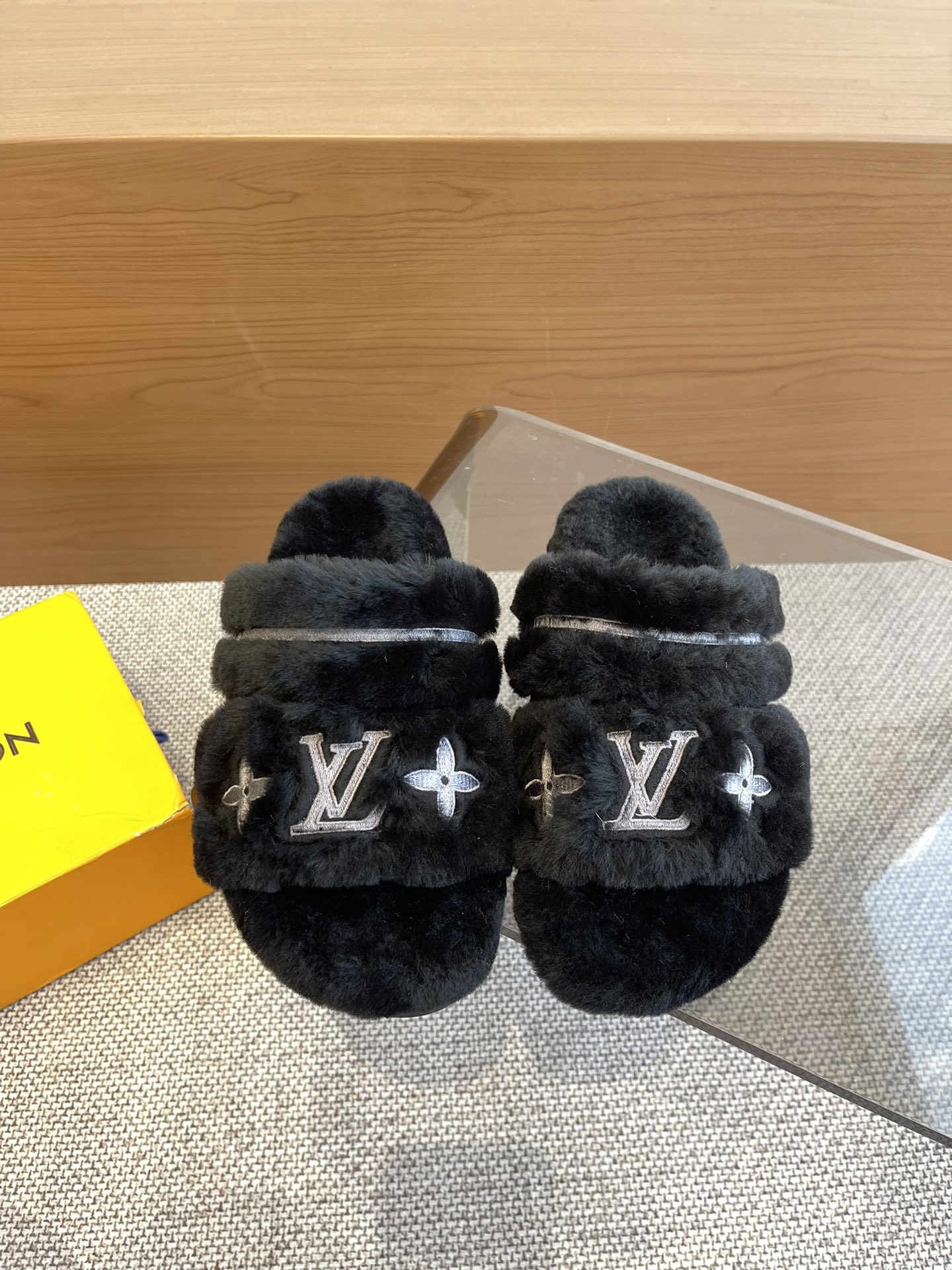 LV Flat Wool Slippers