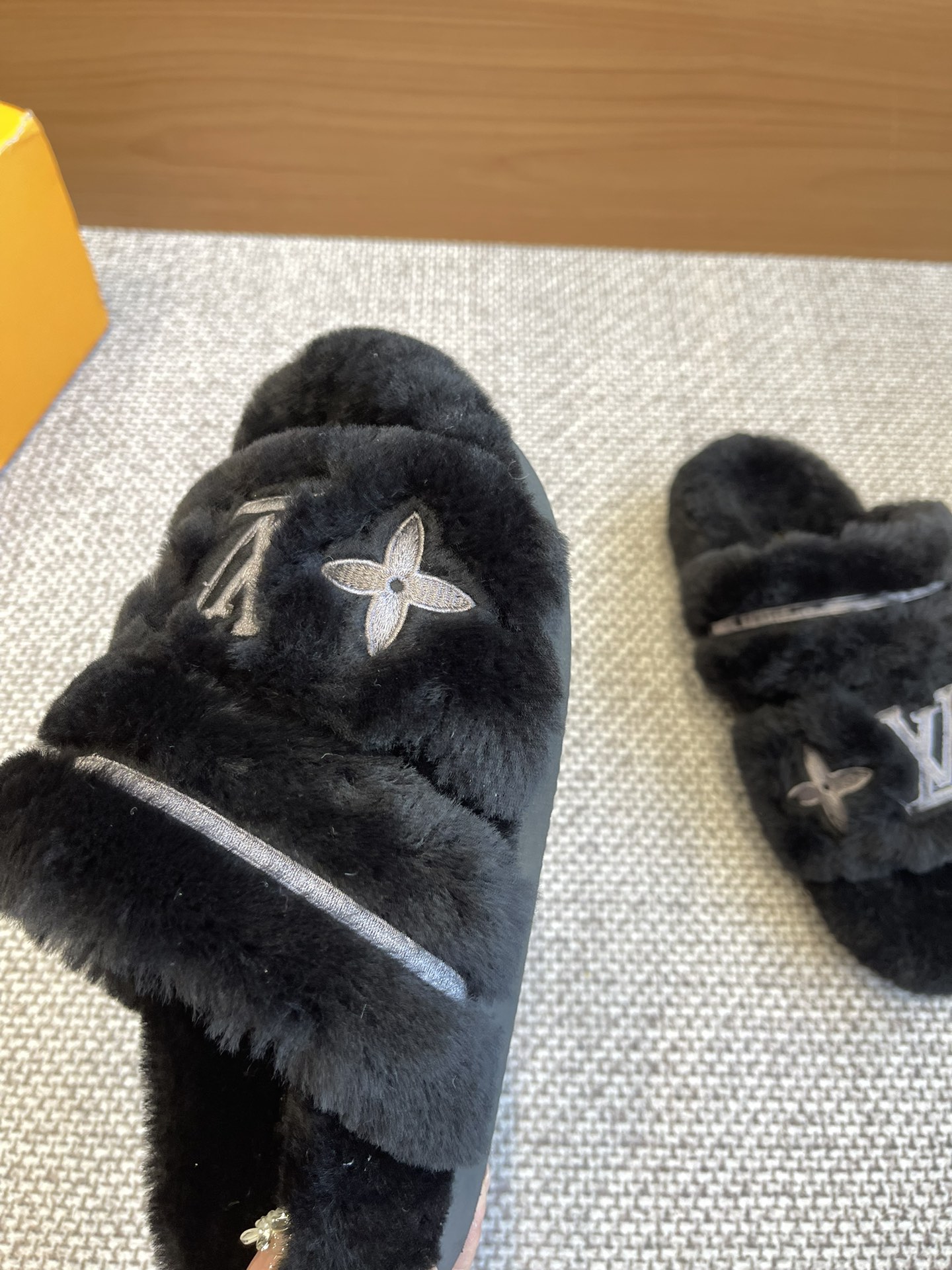 LV Flat Wool Slippers