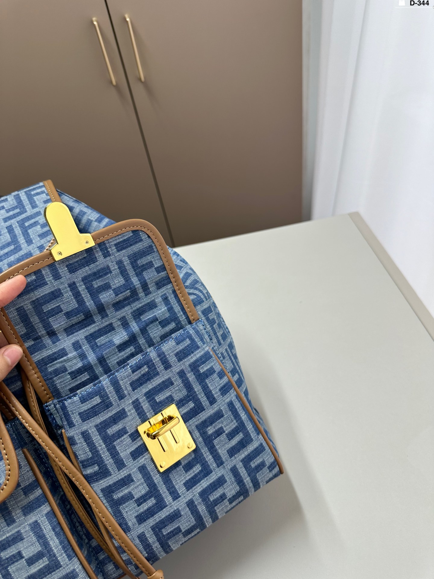 Fendi Denim Large Backpack