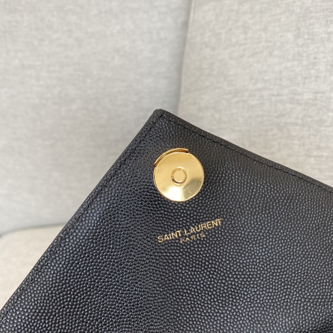 Saint Laurent Caviar Small Grain Leather Chain Bag