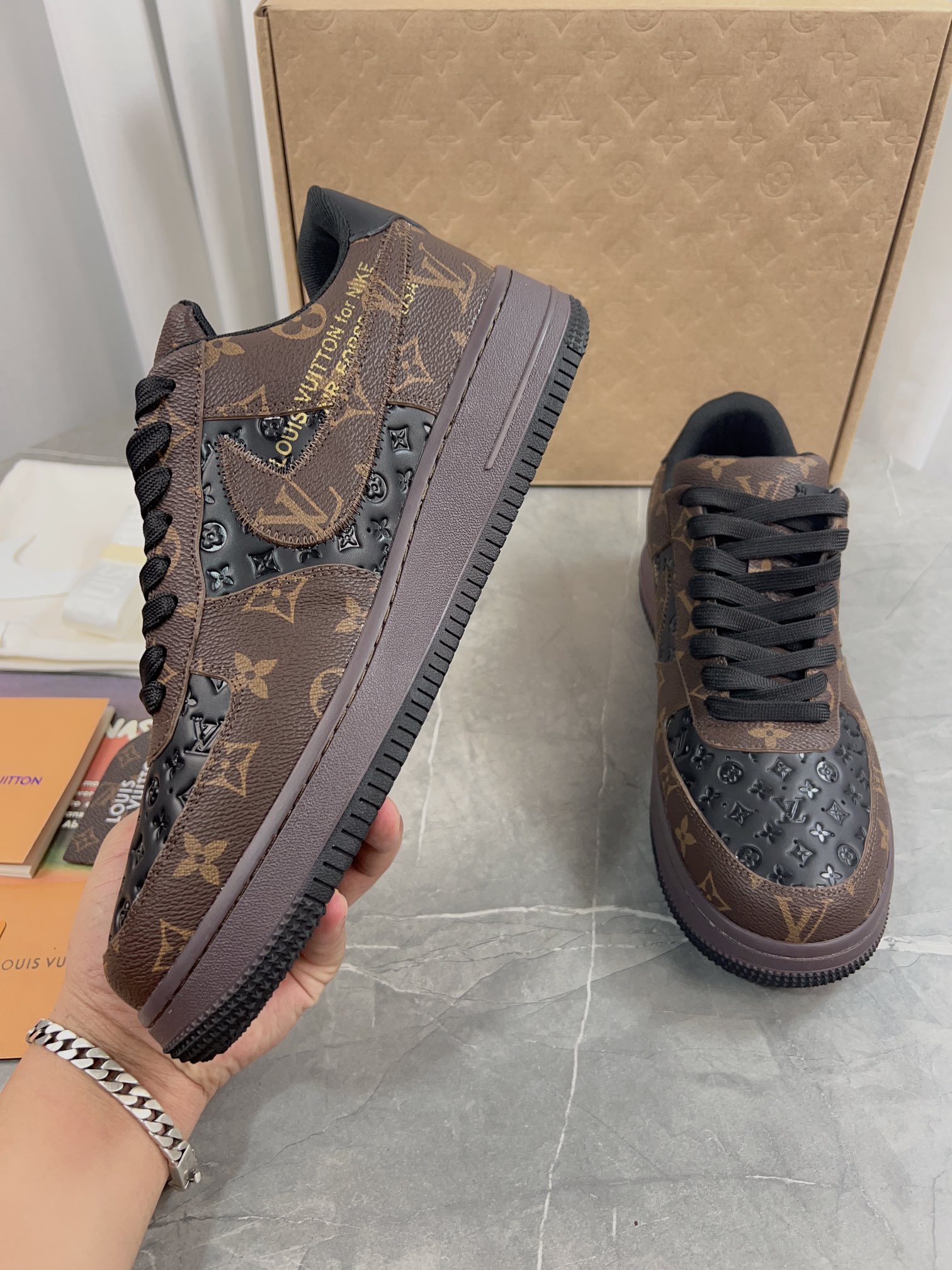 LV x Nike Collaborative Air Force Sports Sneakers