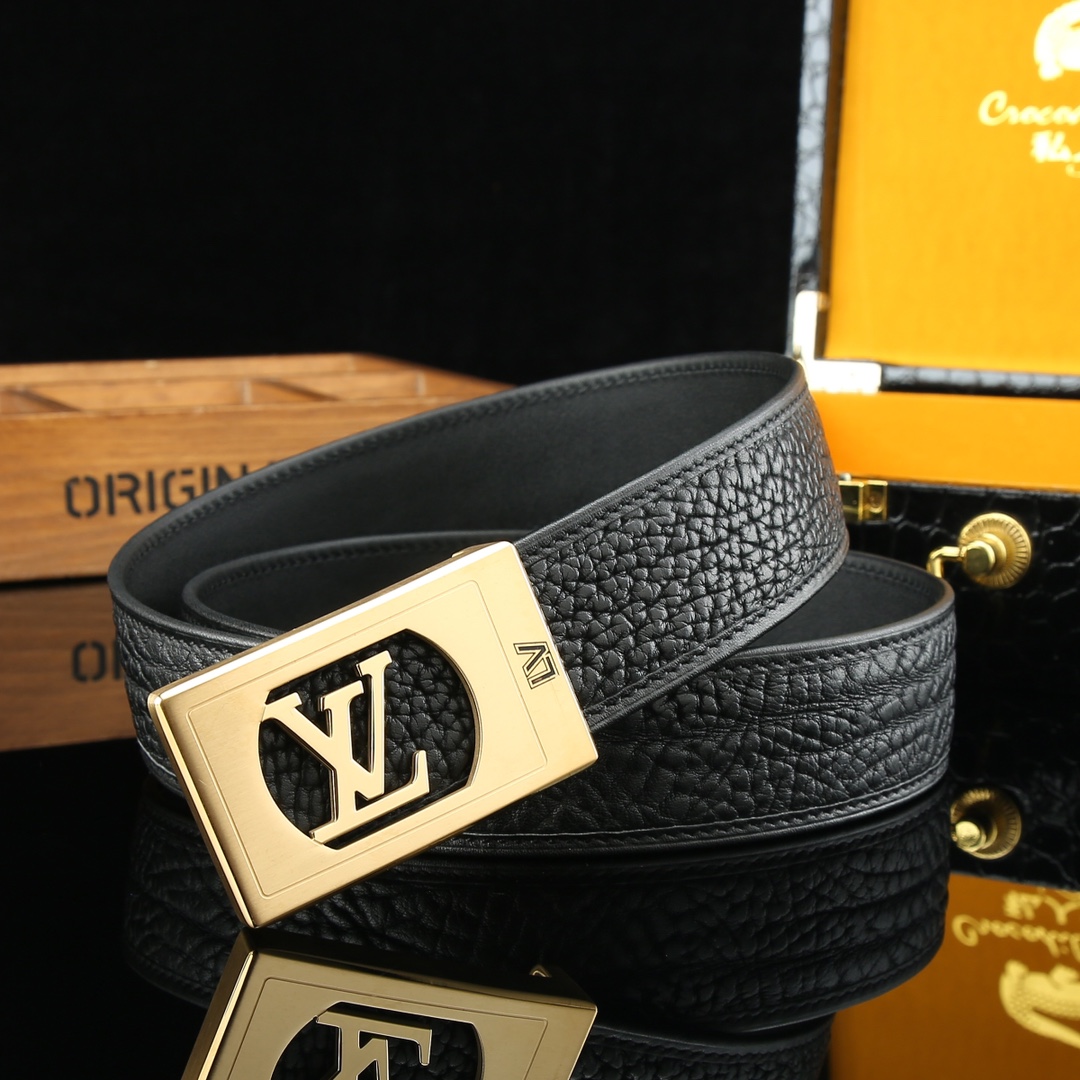 LV Leather Luxury Belt