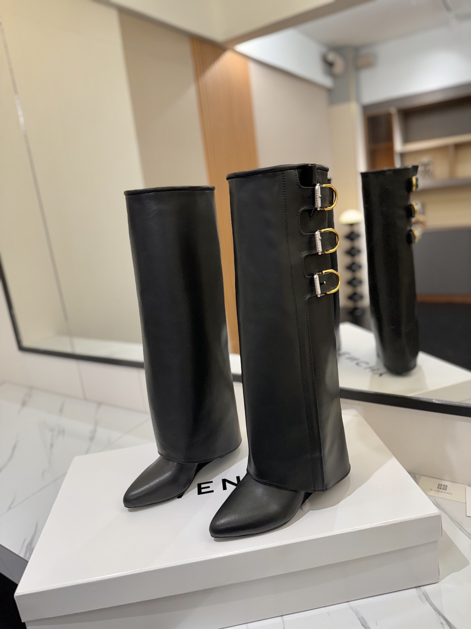 Givenchy Classic Calfskin Leather Boots