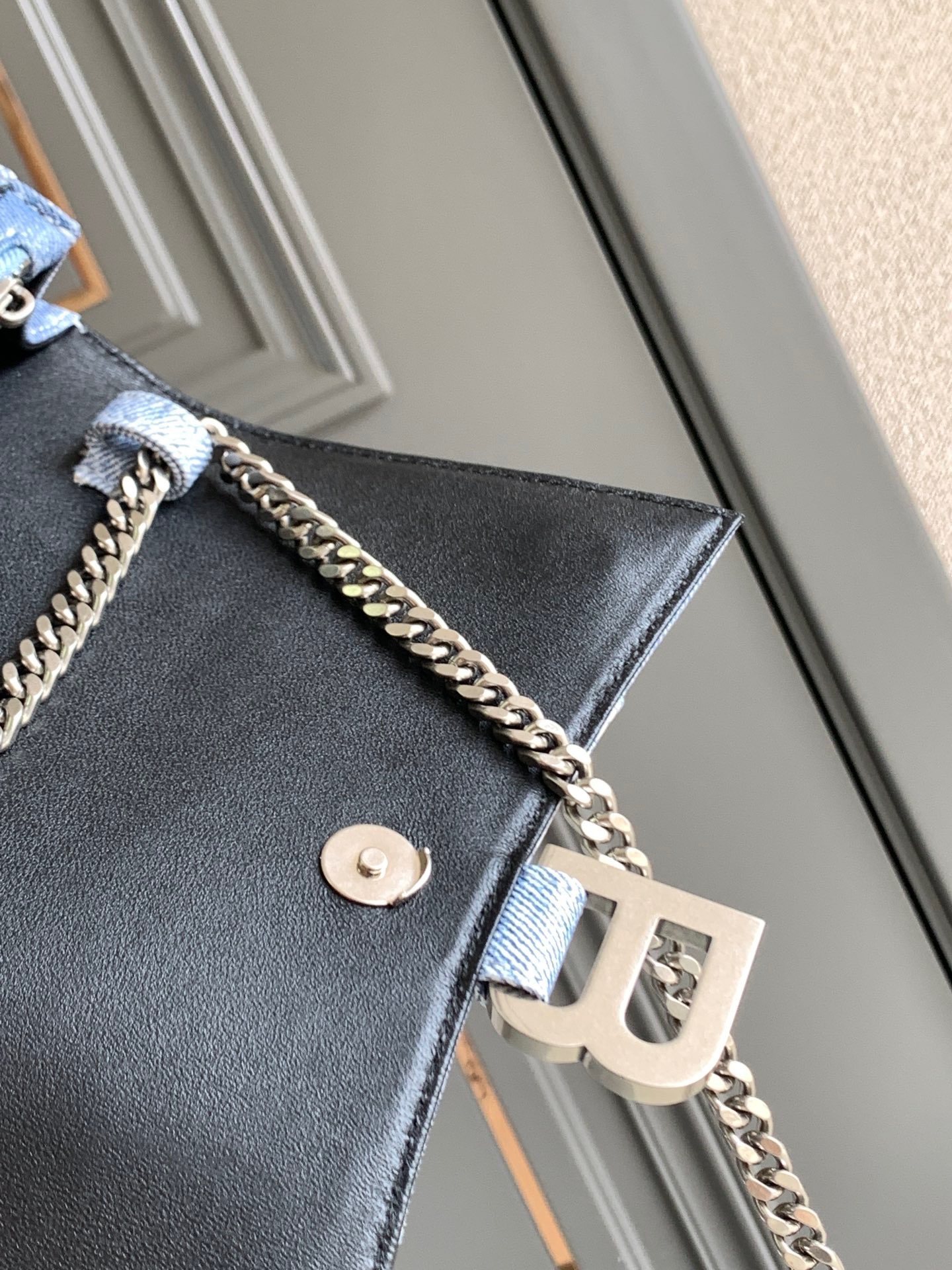 Balenciaga Denim Chain Bag