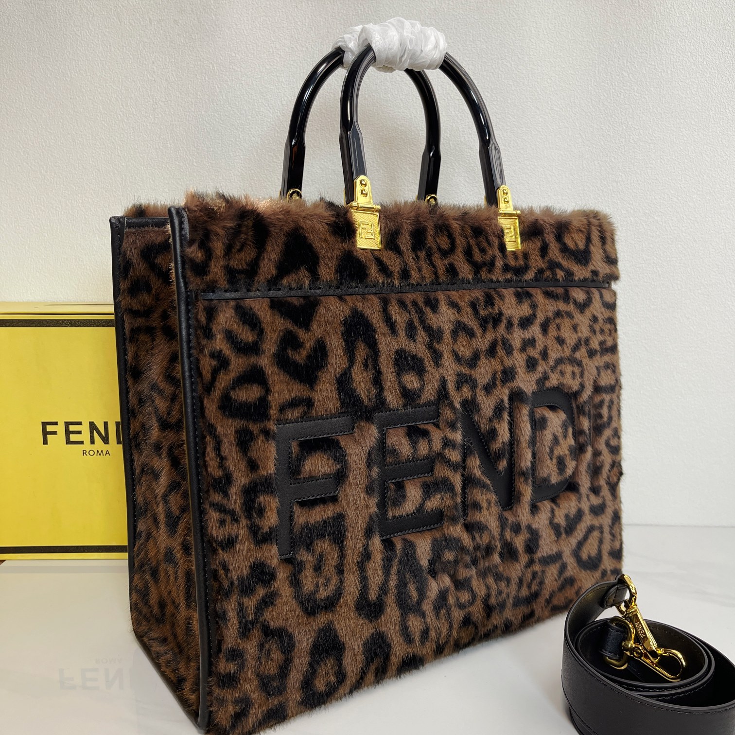 Fendi Mink Silk Tote Handbag
