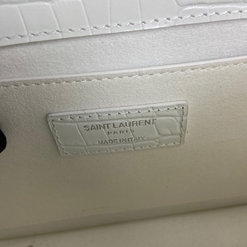 Saint Laurent Classic Chain Shoulder/Crossbody Bag in White for Women