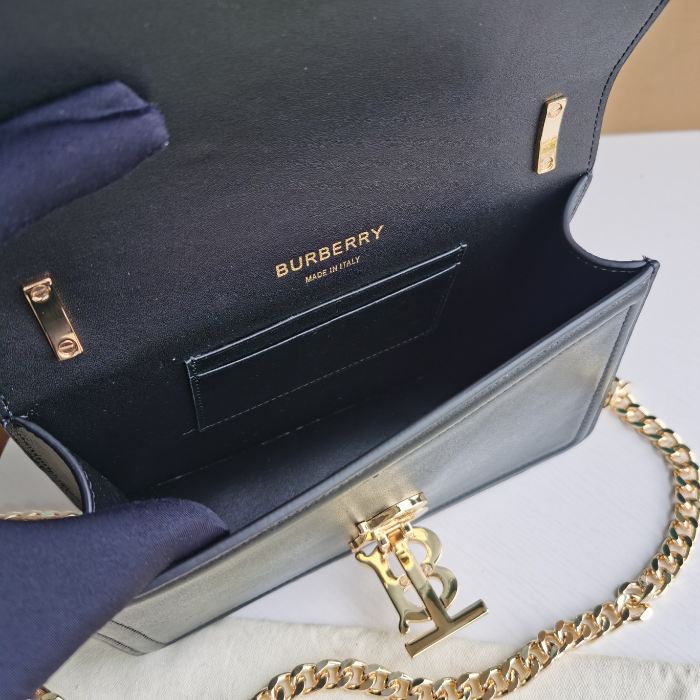 Burberry Leather Chain Bag