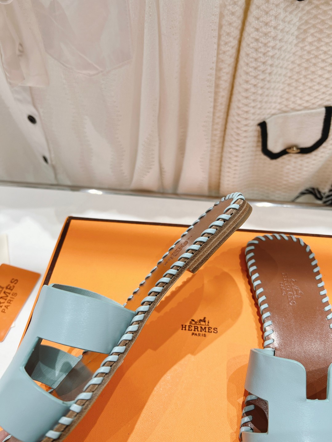 Hermès Classic H Logo Slip-On Sandals