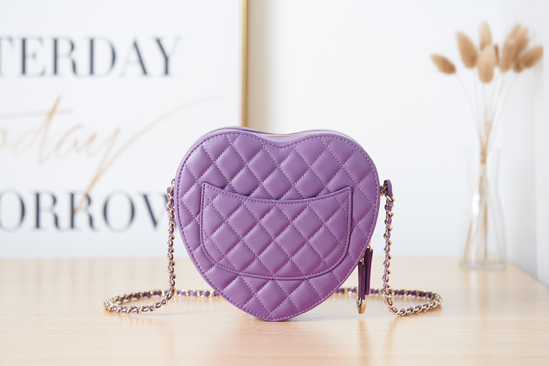 Chanel Heart-Shaped Lambskin Bag