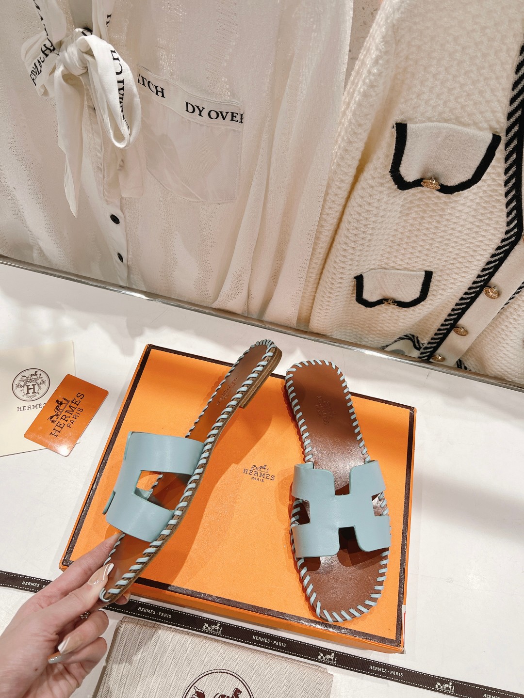 Hermès Classic H Logo Slip-On Sandals