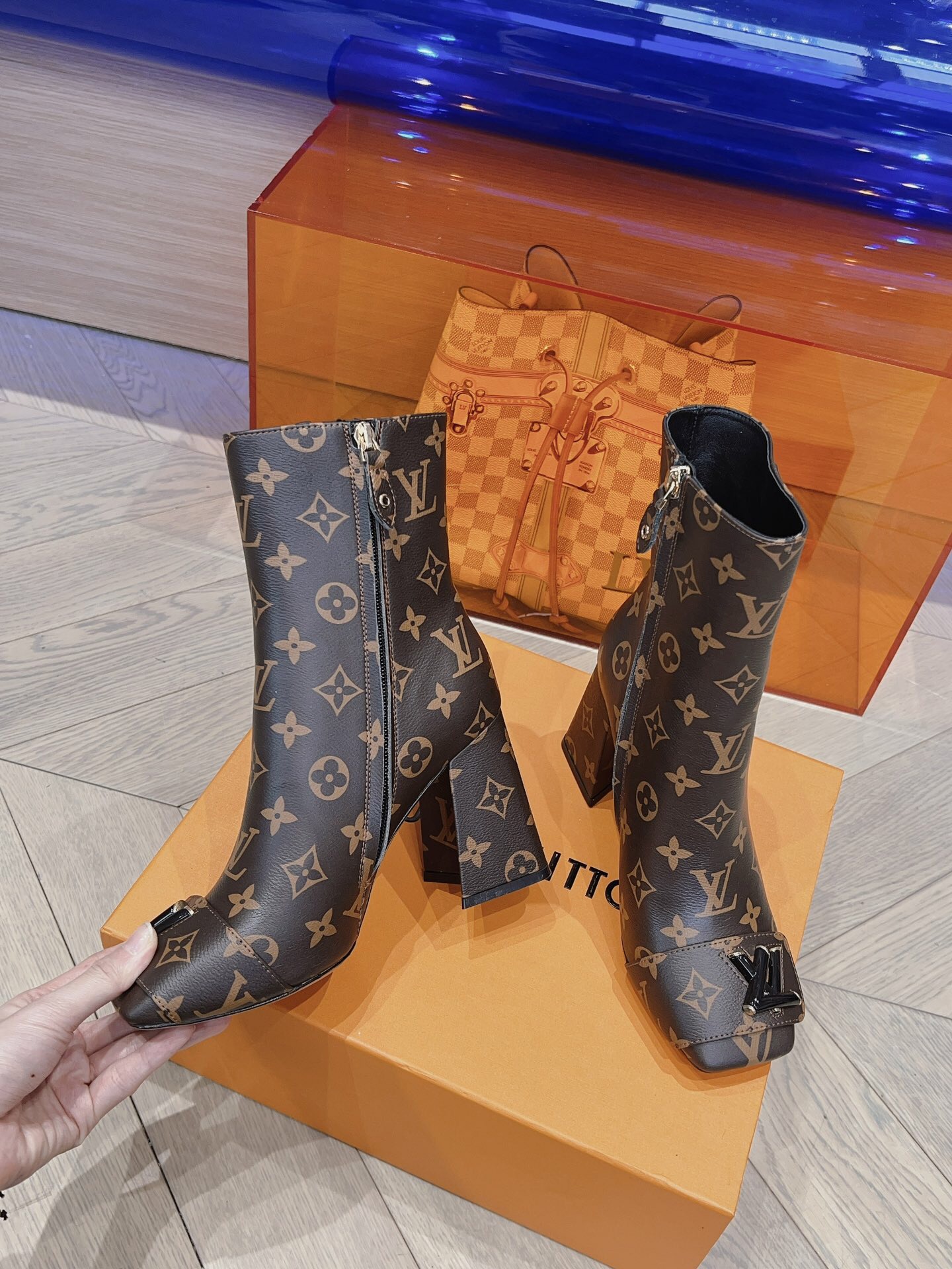 LV Monogram High-Heel Boots