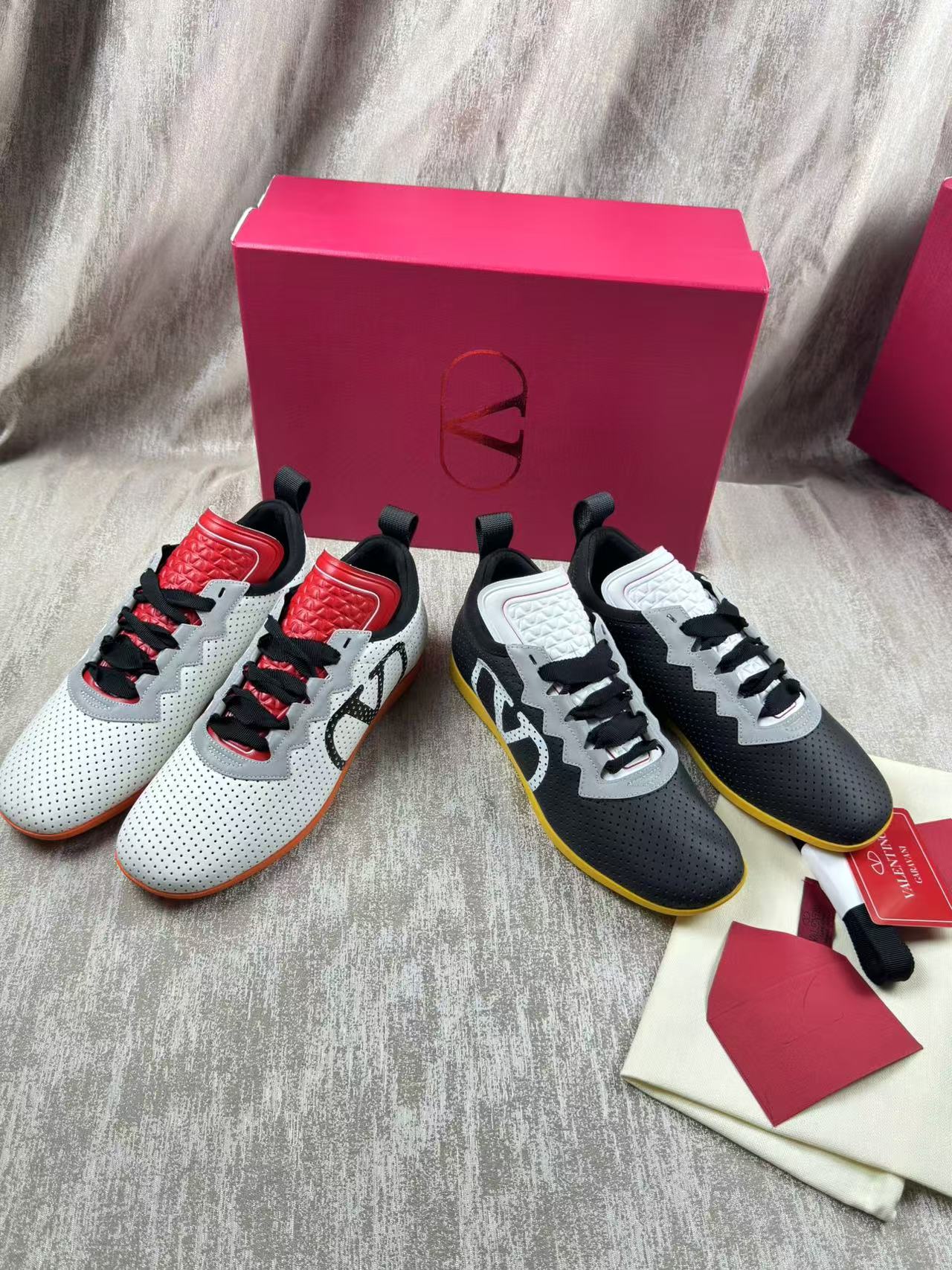 Valentino CHROMATHON Women's Perforated Suede Sneakers