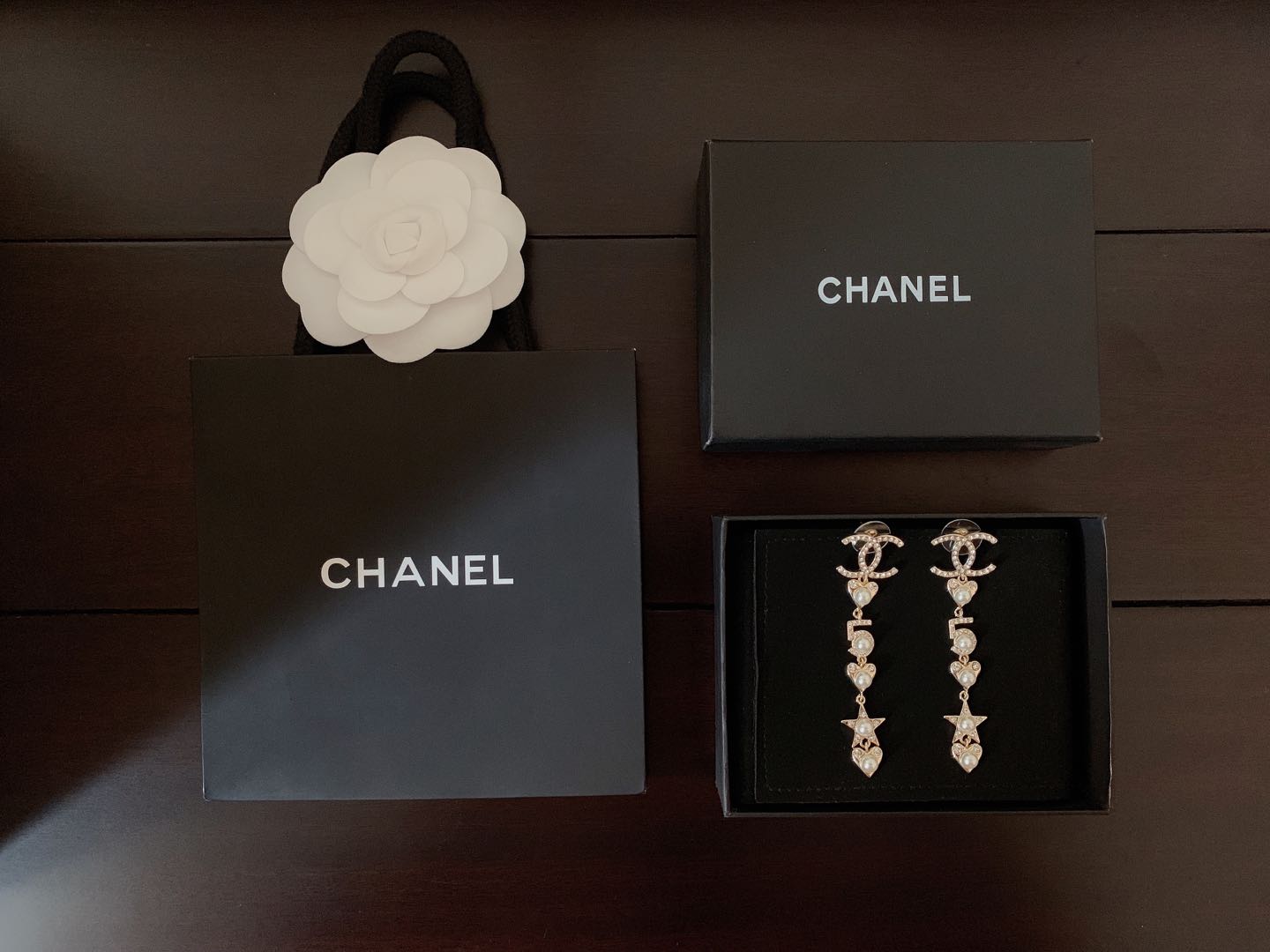 Chanel Metal Dangle Earrings