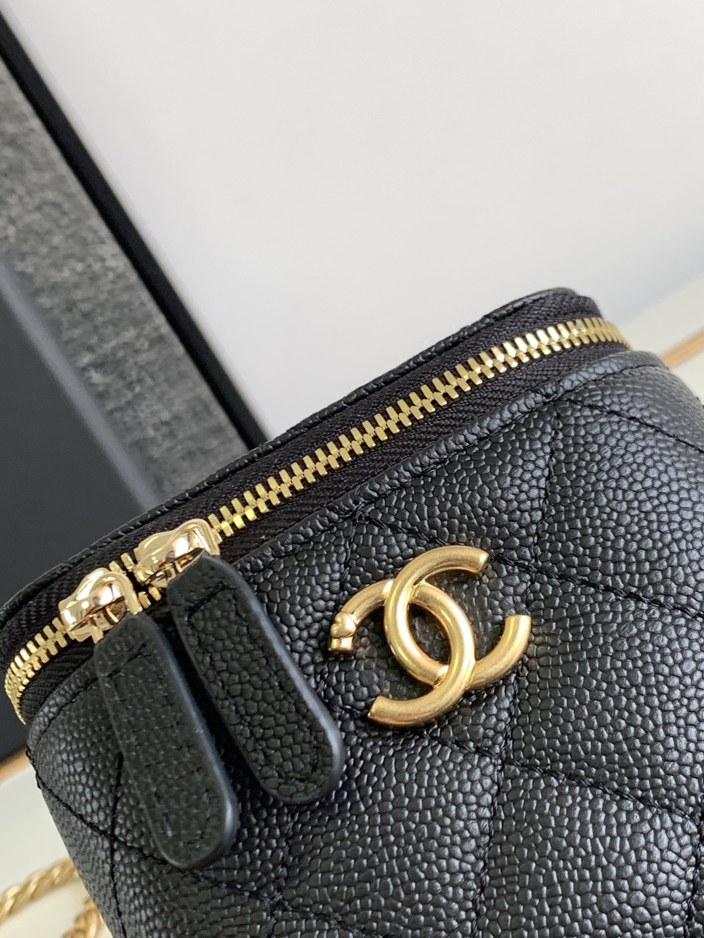 Chanel Classic Goatskin Chain Makeup Bag