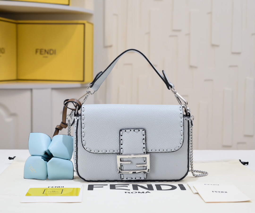 Fendi Cuoio Romano First-Layer Cowhide Flap Bag