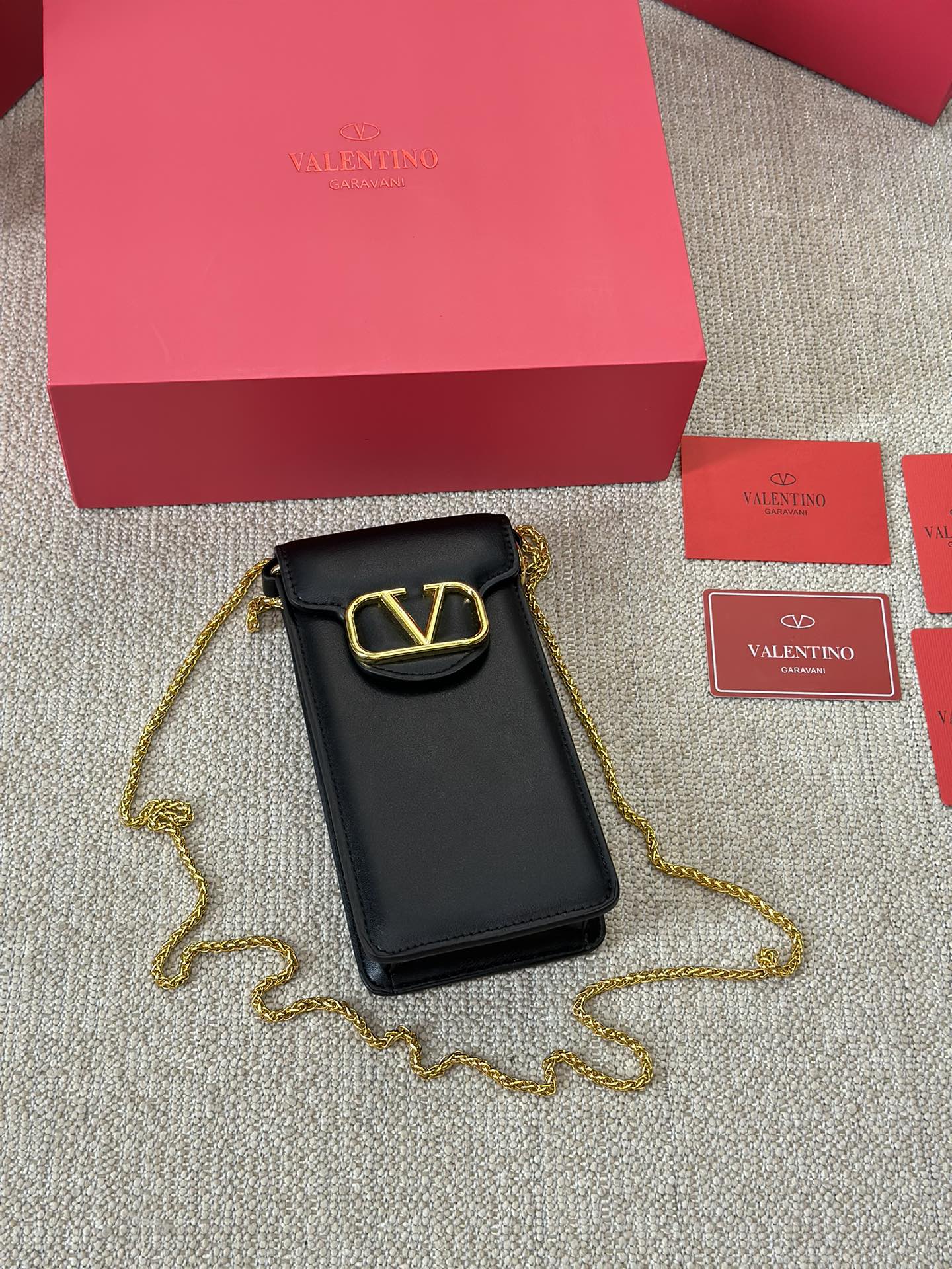 Valentino Calfskin Chain Bag