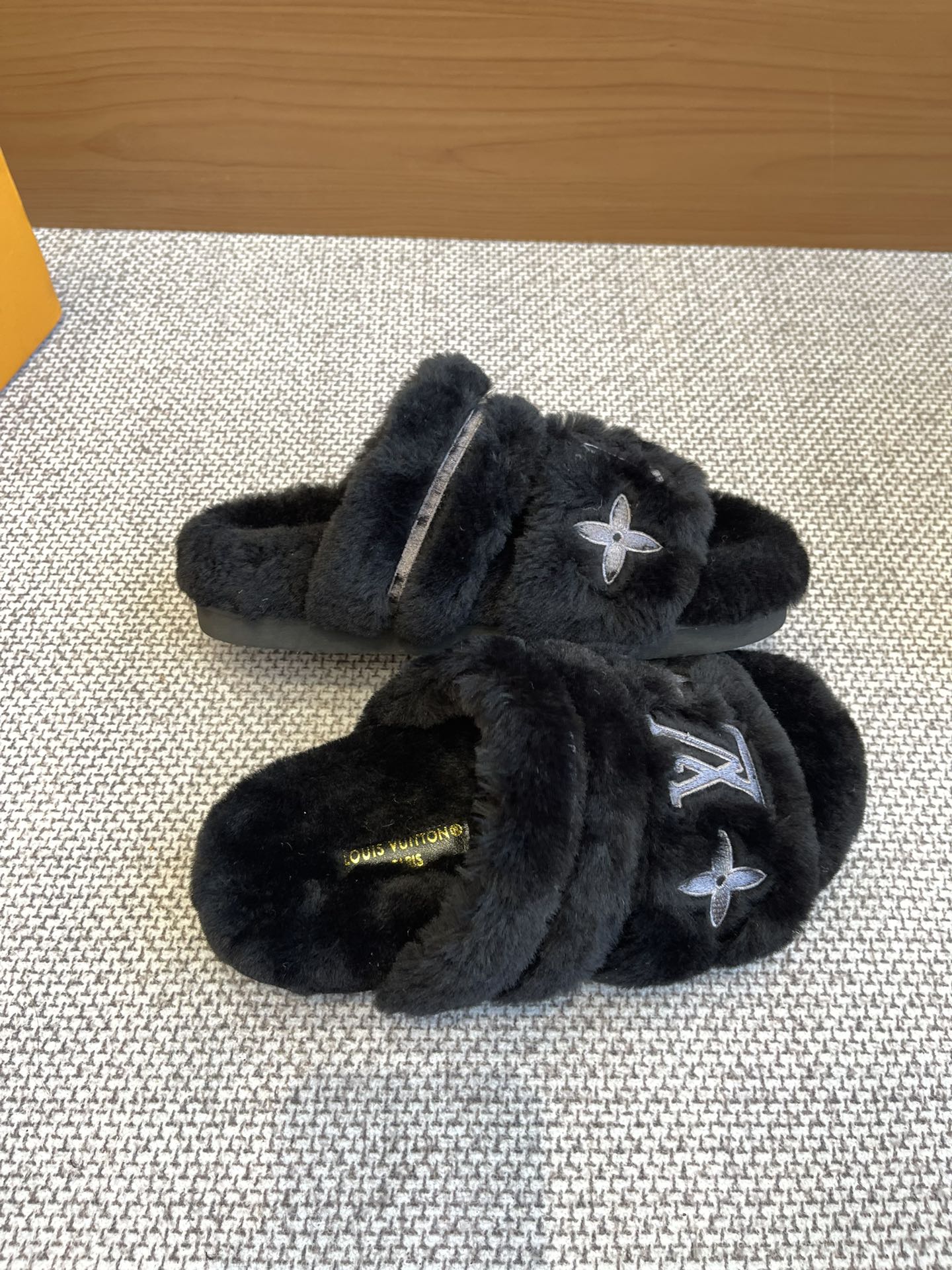 LV Flat Wool Slippers