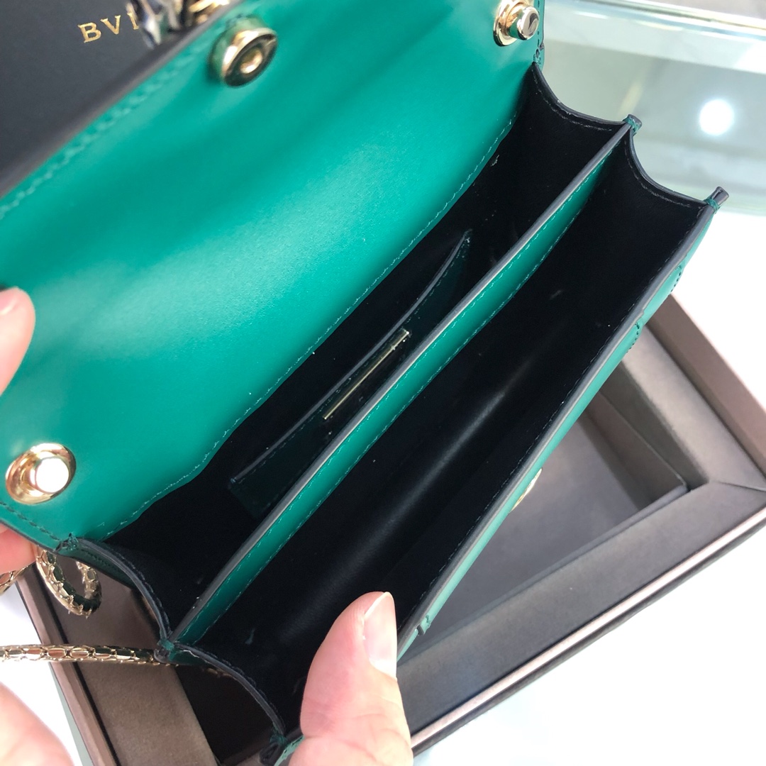 Bulgari Serpenti Forever Calfskin Leather Chain Bag