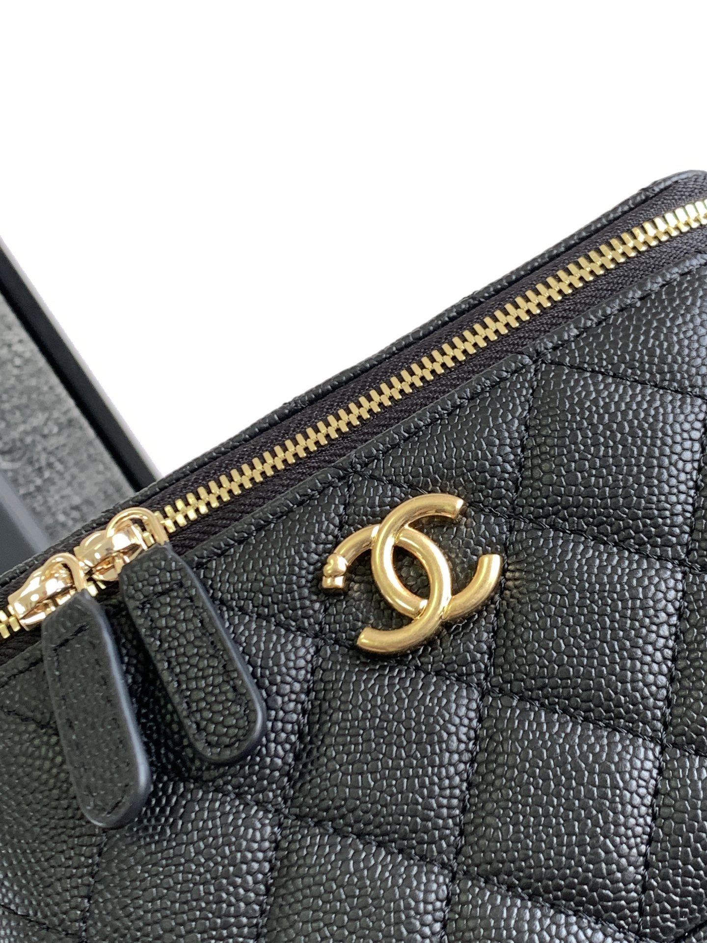 Chanel Black Lambskin Chain Bag