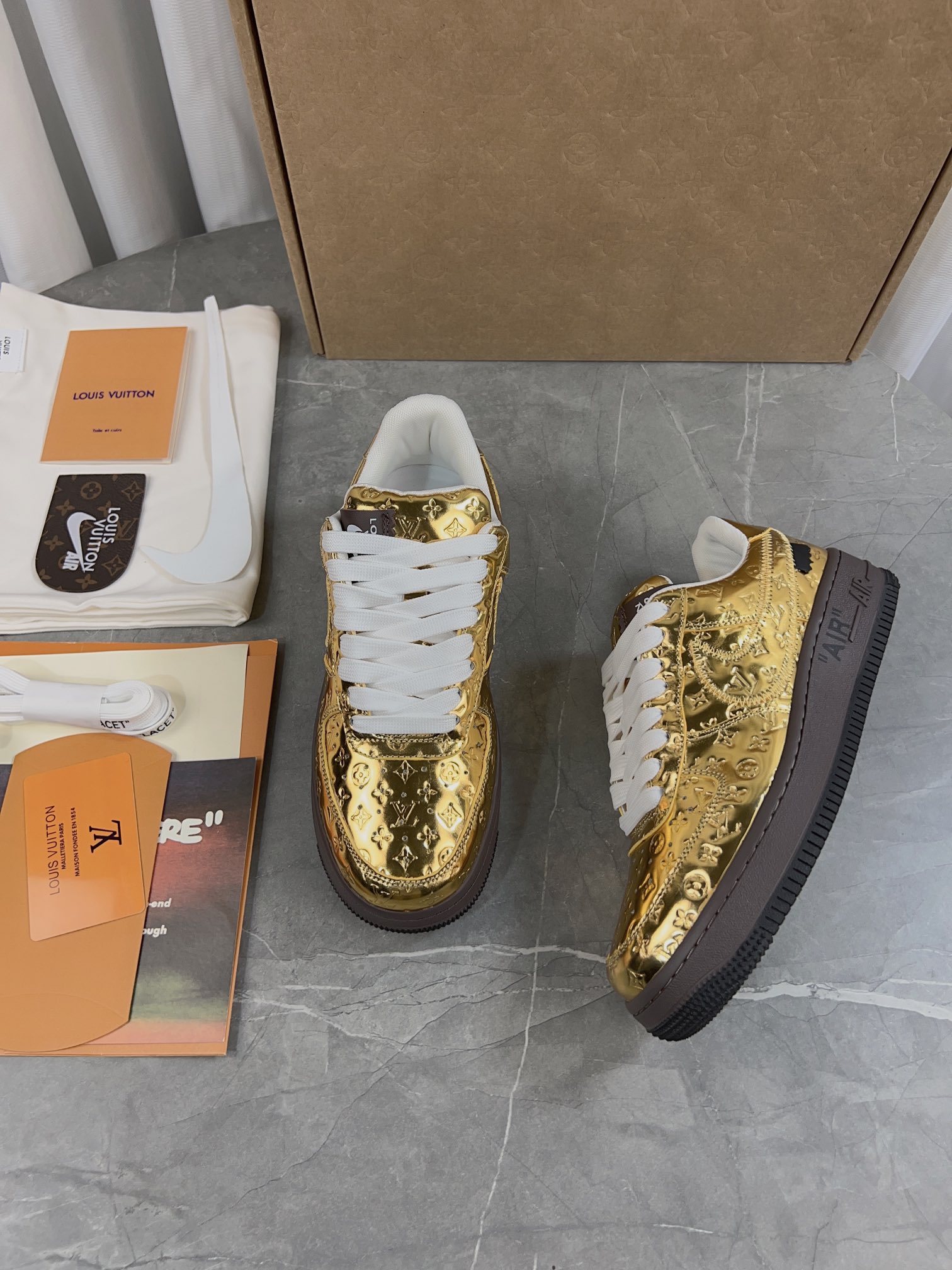 Couples' Premium Edition: LV x Nike Collaborative Air Force Sneakers