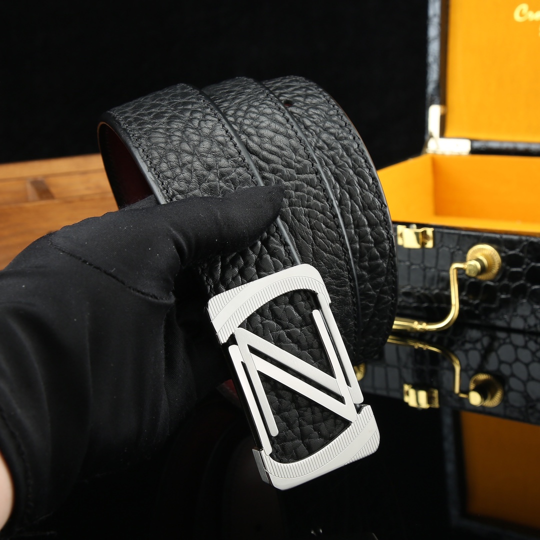 Z Logo Retrol Leather Belt