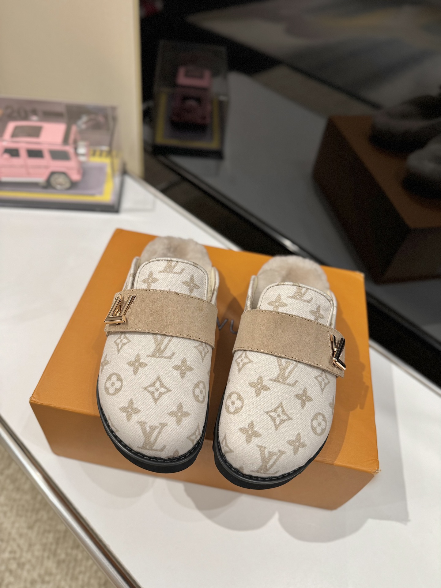 LV Wool Mule Shoes