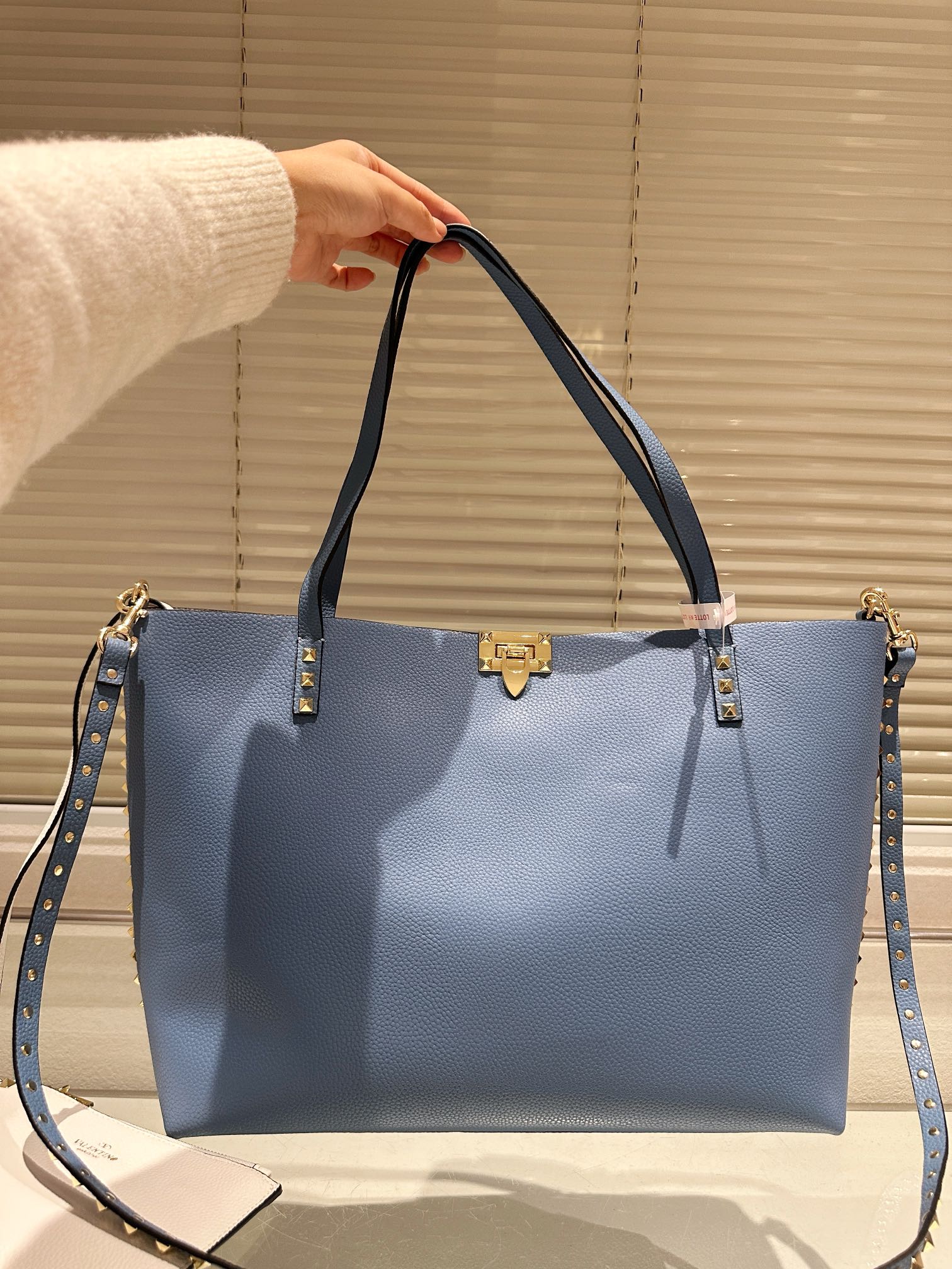 Valentino Leather Large Tote Bag