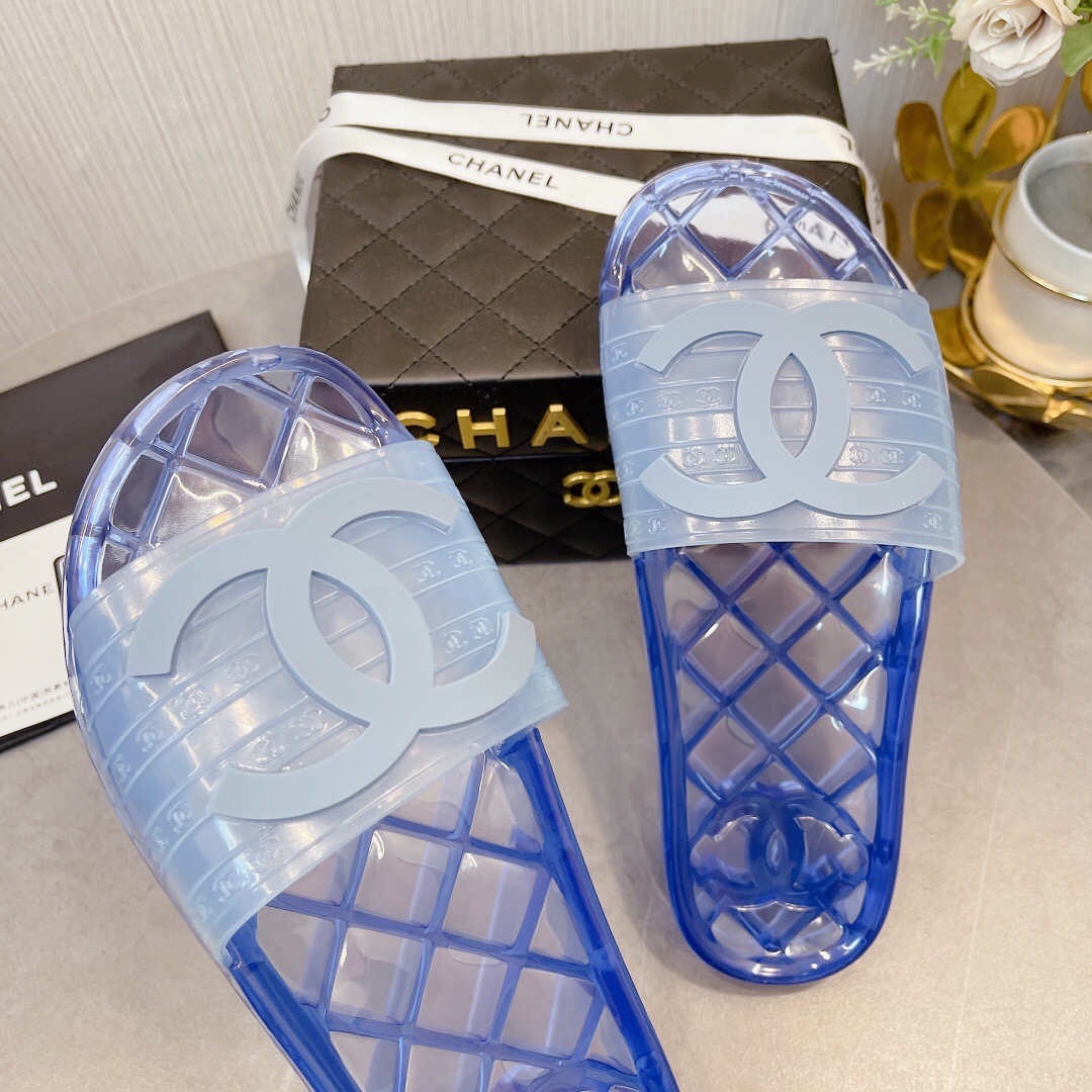Chanel Crystal Couple Slippers