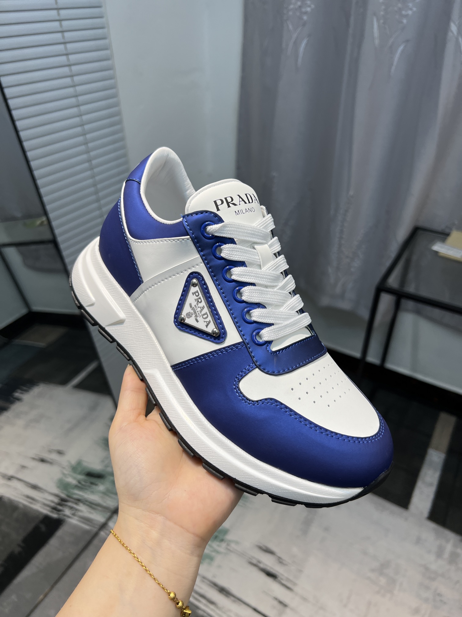 Prada Leather Minimalist Sneakers