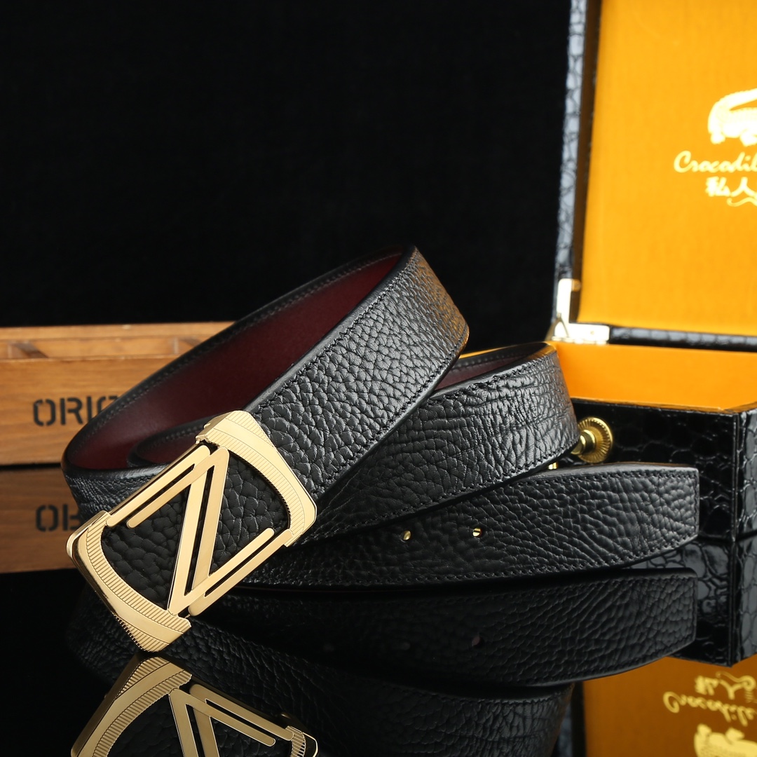 Z Logo Retrol Leather Belt