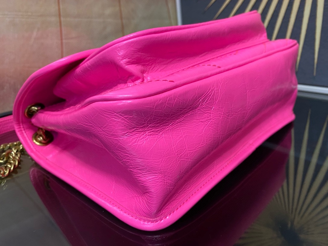 Saint Laurent Niki Oil-Waxed Leather Bag