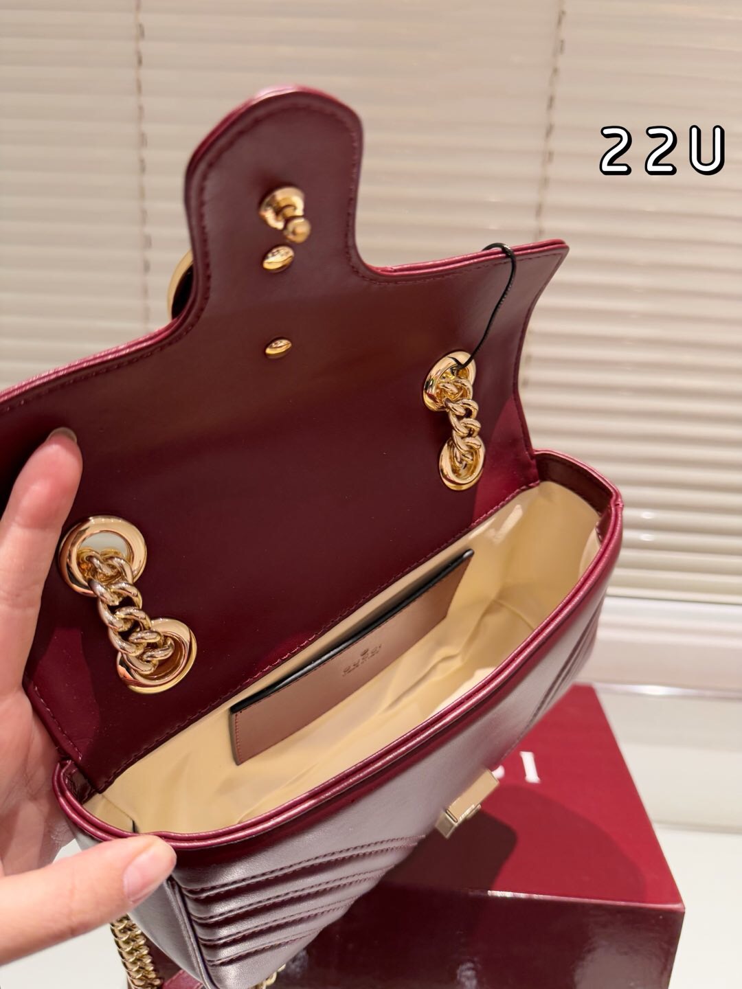 Gucci Marmont Sheepskin Chain Bag