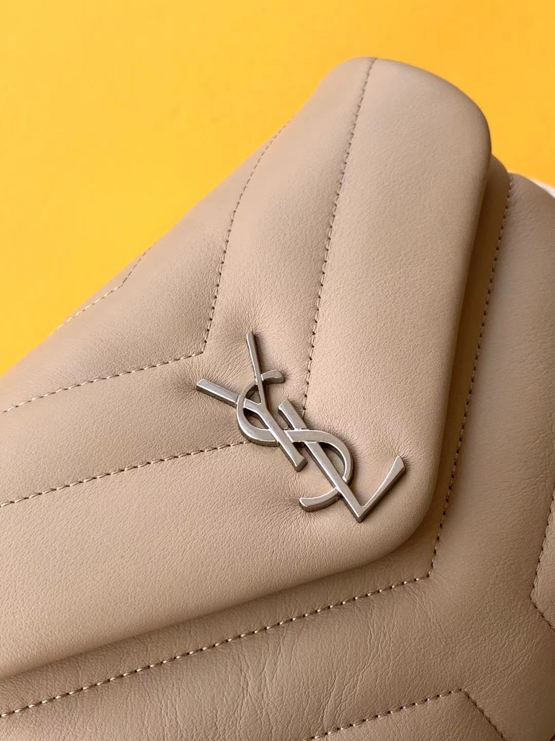 Saint Laurent Paris Beige-Brown Leather Women's Crossbody Bag