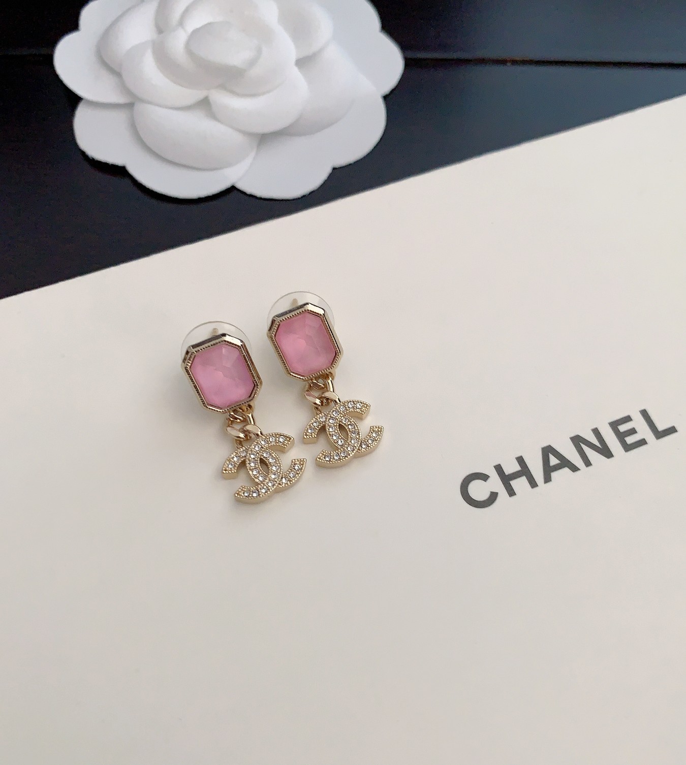 Chanel Crystal and Diamond-Embedded Earrings