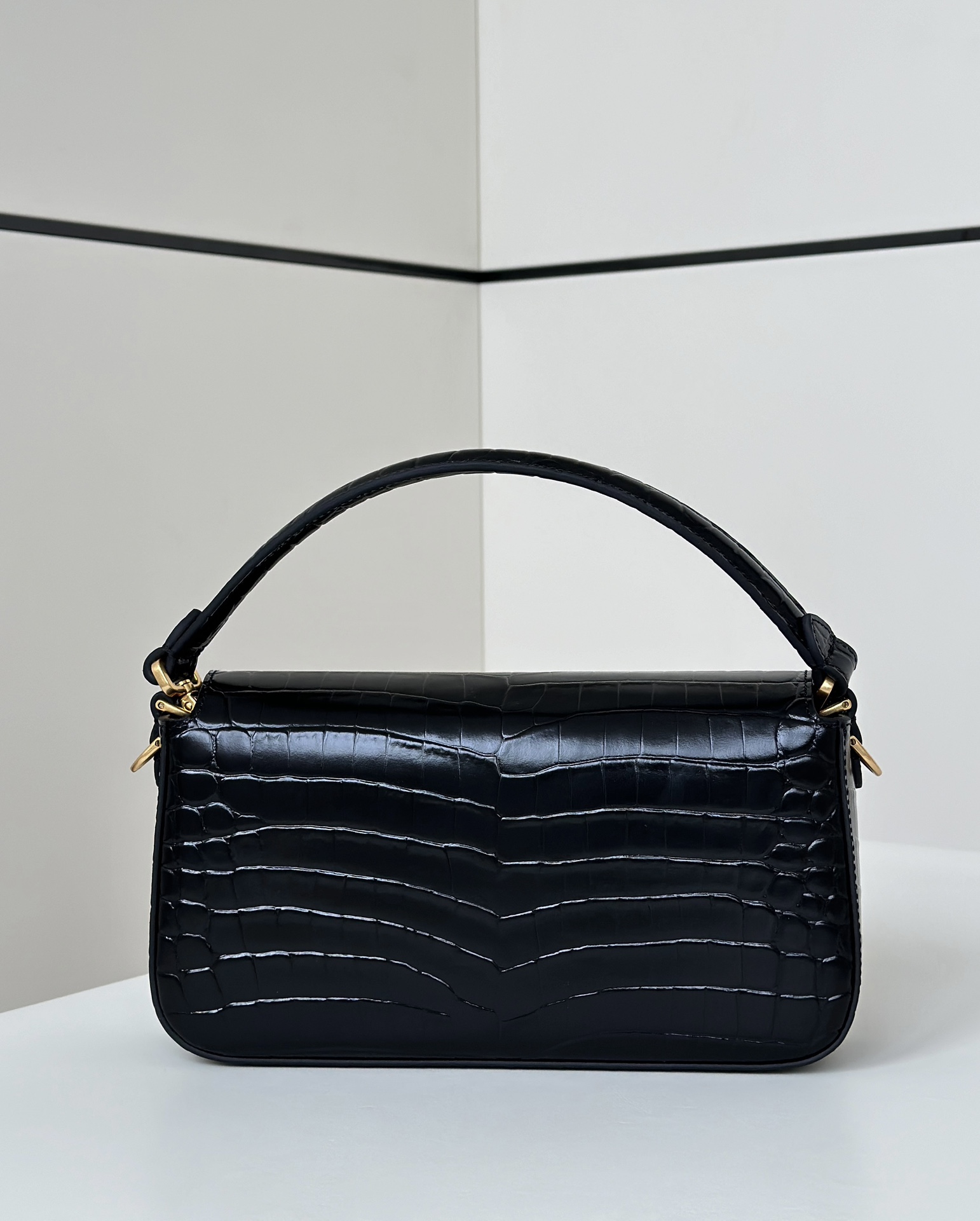 Fendi Baguette Crocodile Leather Handbag