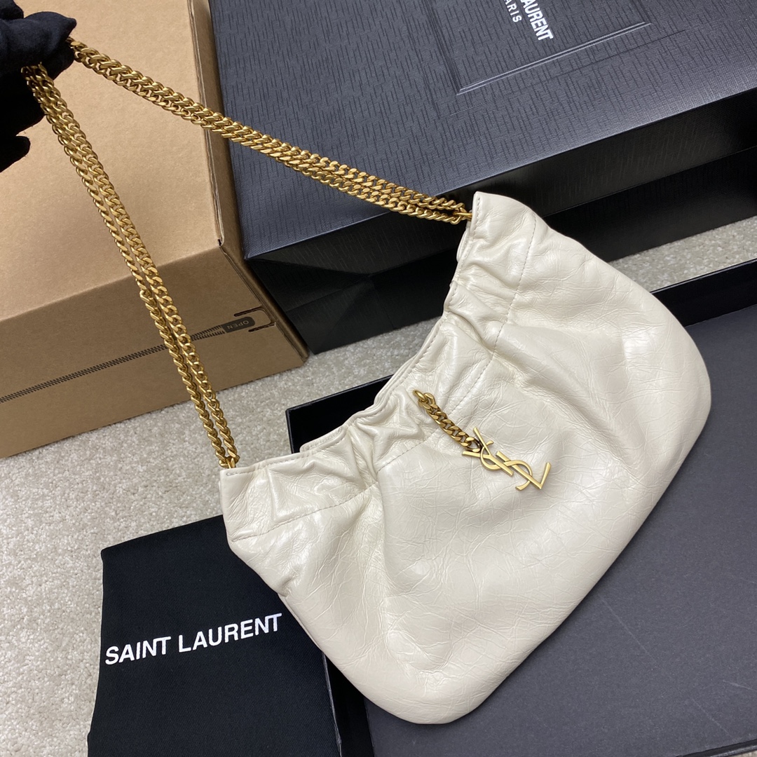 Saint Laurent Classic Chain Shoulder/Crossbody Bag in White for Women