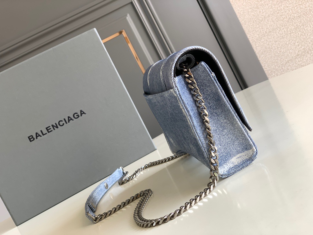 Balenciaga Denim Chain Bag