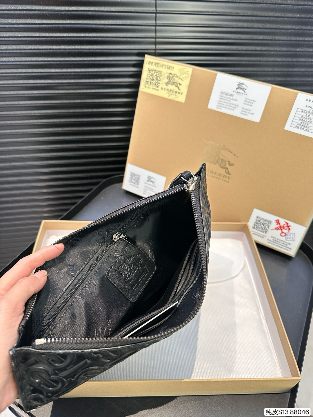 Burberry Leather Clutch Bag