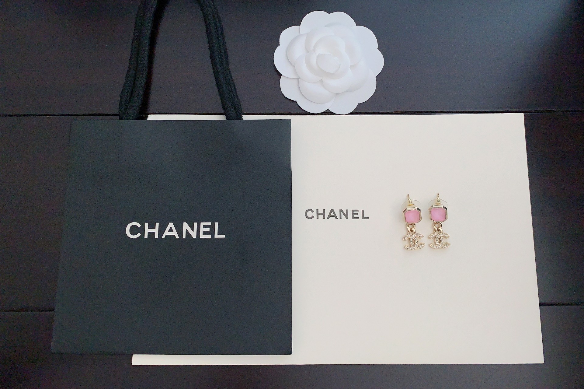 Chanel Crystal and Diamond-Embedded Earrings