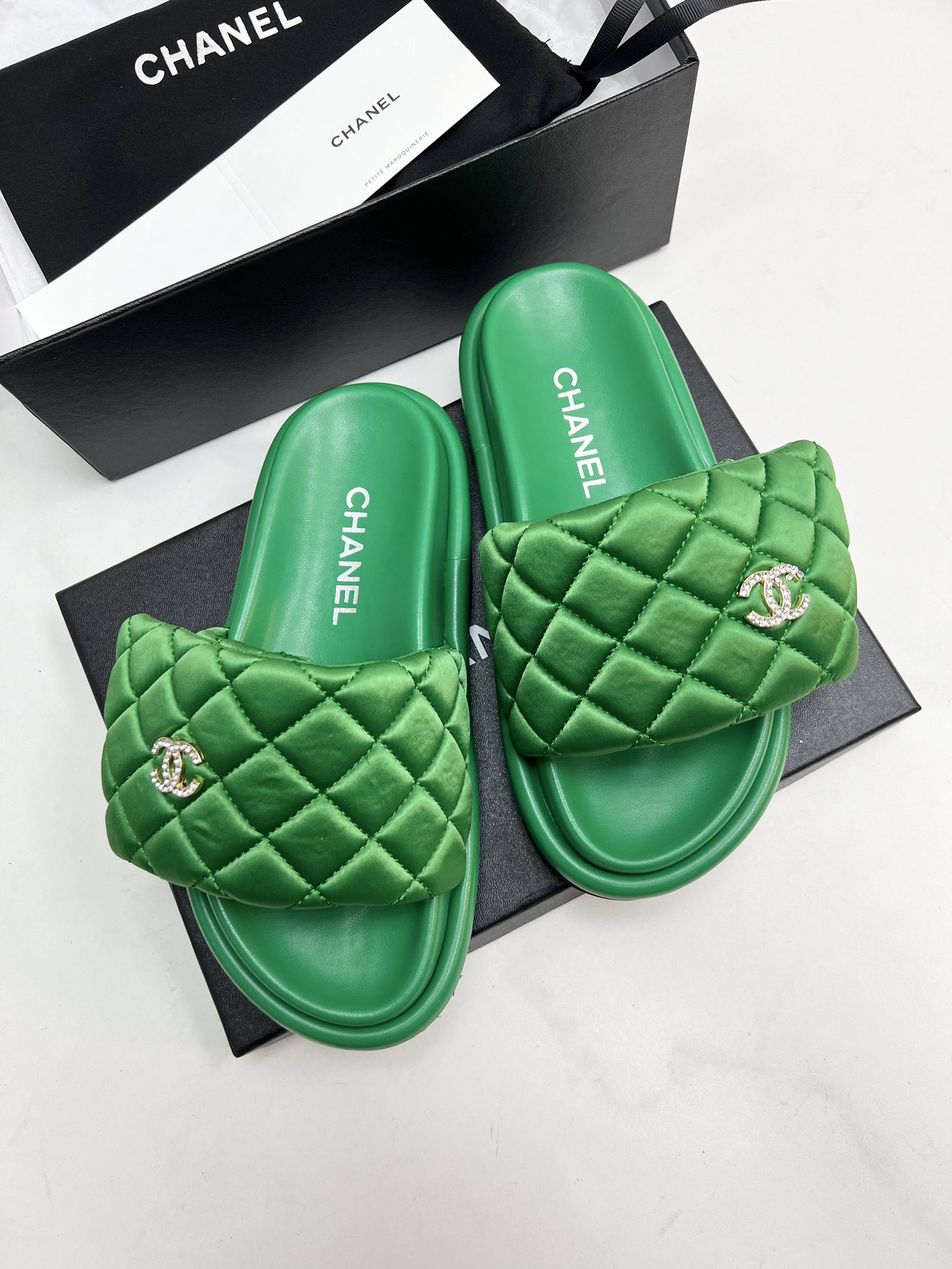 Bottega Veneta Rhombus flat-bottomed slippers