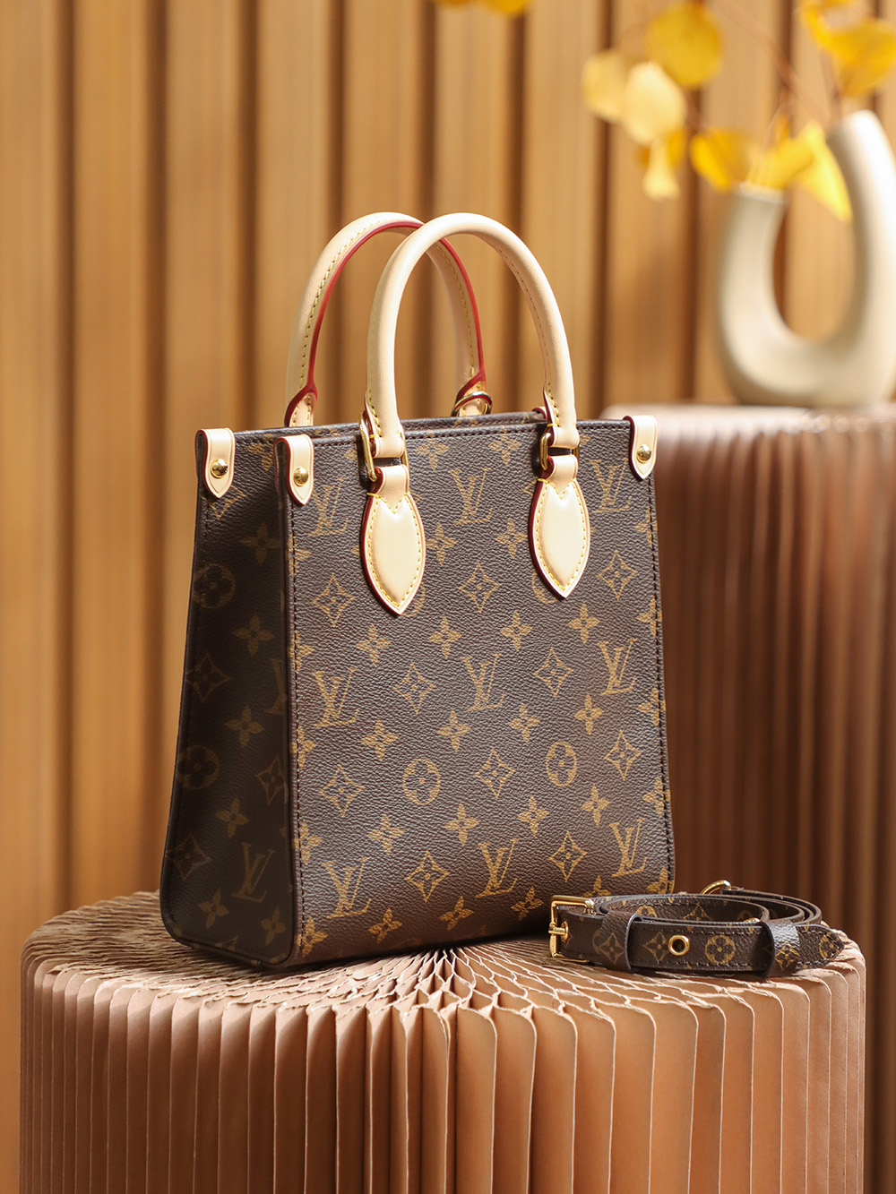 LV Monogram Tote Crossbody Bag